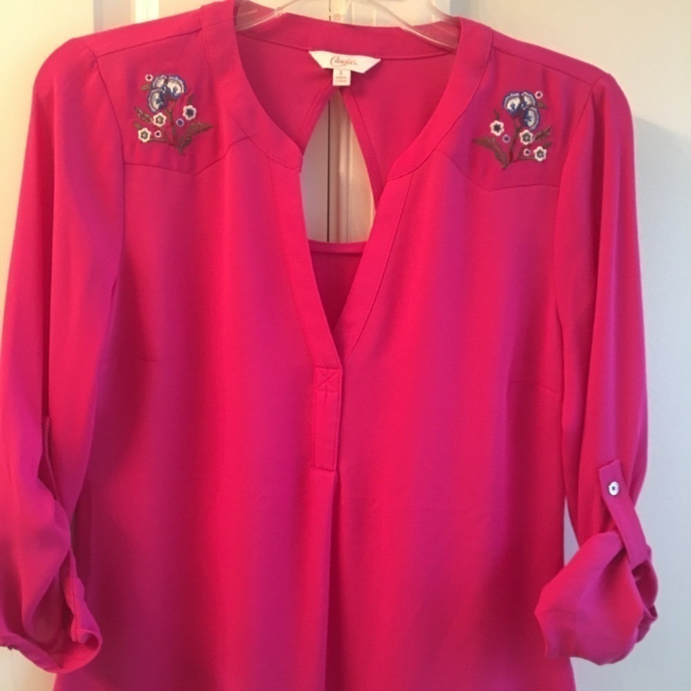 Top pink or turquoise blouse